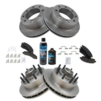 TRQ® - Front and Rear Disc Brake Kit with Ceramic Pads
