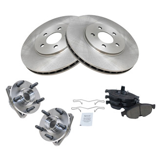 TRQ® - Disc Brake Kit with Ceramic Pads and Hub Assemblies