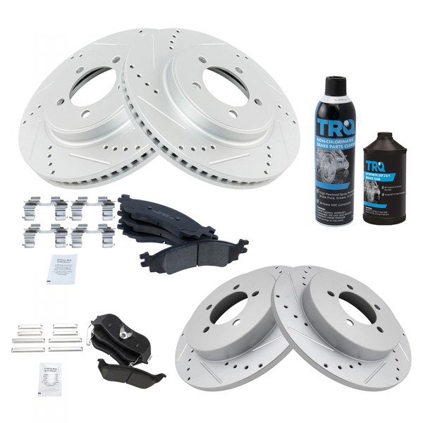 TRQ® - Performance Ceramic Front and Rear Brake Kit