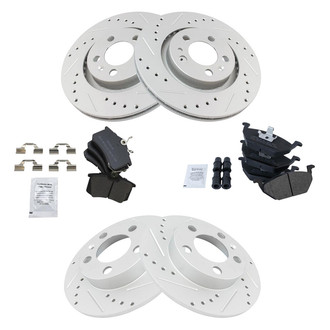 TRQ® - Performance Semi-Metallic Front and Rear Brake Kit