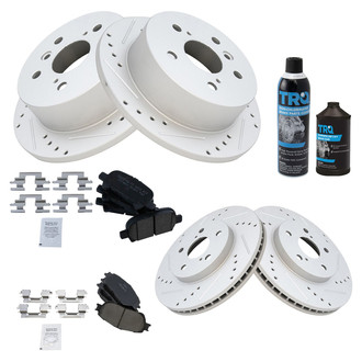 TRQ® - Performance Ceramic Front and Rear Brake Kit