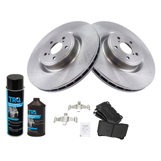 TRQ® - Front Disc Brake Kit with Semi-Metallic Pads
