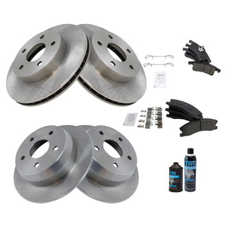 TRQ® - Front and Rear Disc Brake Kit with Ceramic Pads