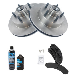 TRQ® - Front Disc Brake Kit with Semi-Metallic Pads