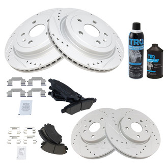 TRQ® - Performance Ceramic Front and Rear Brake Kit