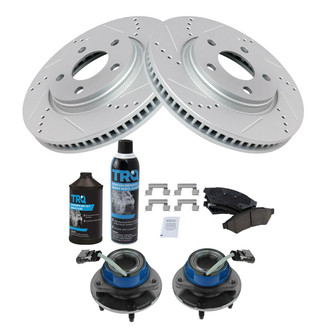 TRQ® - Performance Ceramic Brake Kit with Hub Assemblies