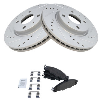 TRQ® - Performance Semi-Metallic Front Brake Kit