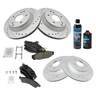 TRQ® - Performance Ceramic Front and Rear Brake Kit