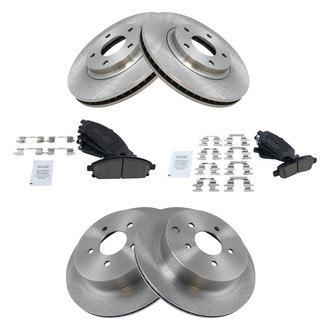 TRQ® - Front and Rear Disc Brake Kit with Ceramic Pads