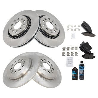 TRQ® - Front and Rear Disc Brake Kit with Ceramic Pads