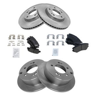 TRQ® - Front and Rear Disc Brake Kit with Ceramic Pads