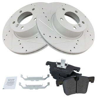 TRQ® - Performance Semi-Metallic Front Brake Kit