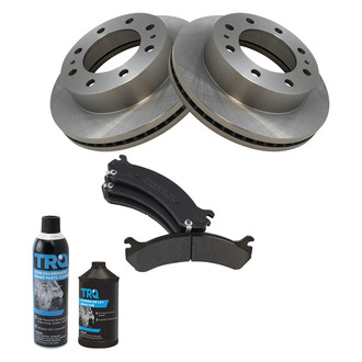 TRQ® - Front Disc Brake Kit with Semi-Metallic Pads