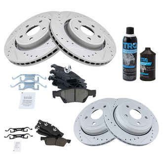 TRQ® - Performance Ceramic Front and Rear Brake Kit