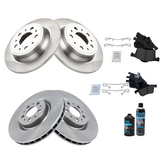TRQ® - Front and Rear Disc Brake Kit with Ceramic Pads