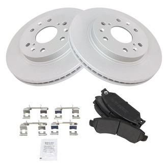 TRQ® - Front Disc Brake Kit with Semi-Metallic Pads