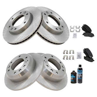 TRQ® - Front and Rear Disc Brake Kit with Ceramic Pads