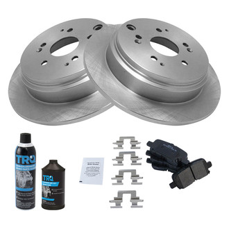 TRQ® - Rear Disc Brake Kit with Semi-Metallic Pads