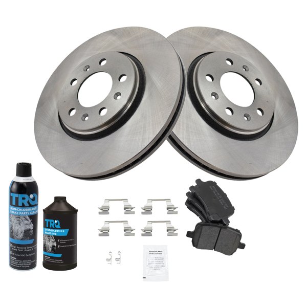 TRQ® - Front Disc Brake Kit with Semi-Metallic Pads