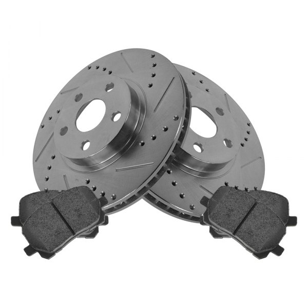 TRQ® - Performance Semi-Metallic Front Brake Kit