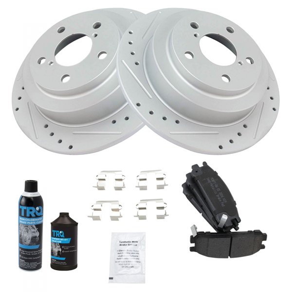 TRQ® - Performance Semi-Metallic Rear Brake Kit