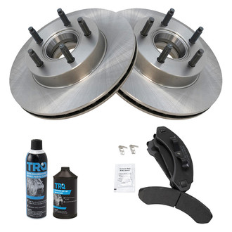 TRQ® - Front Disc Brake Kit with Semi-Metallic Pads