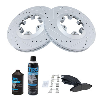 TRQ® - Performance Semi-Metallic Front Brake Kit