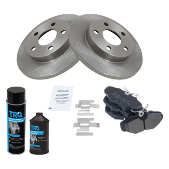 TRQ® - Rear Disc Brake Kit with Semi-Metallic Pads