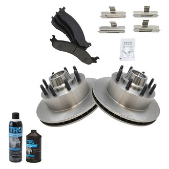 TRQ® - Front Disc Brake Kit with Semi-Metallic Pads