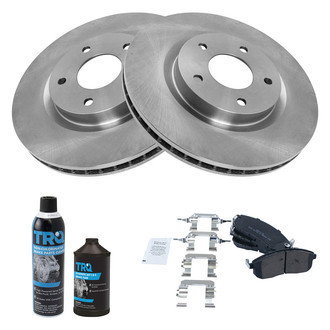 TRQ® - Front Disc Brake Kit with Semi-Metallic Pads