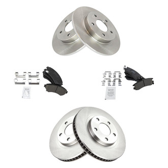 TRQ® - Front and Rear Disc Brake Kit with Ceramic Pads