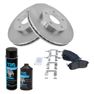 TRQ® - Front Disc Brake Kit with Semi-Metallic Pads