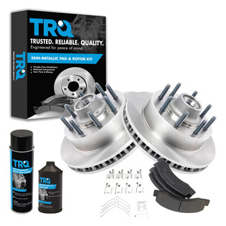 TRQ® - Front Disc Brake Kit with Semi-Metallic Pads