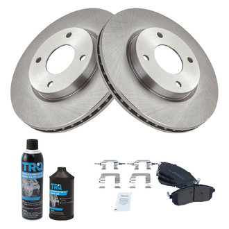 TRQ® - Front Disc Brake Kit with Semi-Metallic Pads