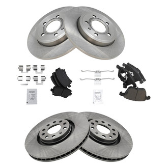TRQ® - Front and Rear Disc Brake Kit with Ceramic Pads