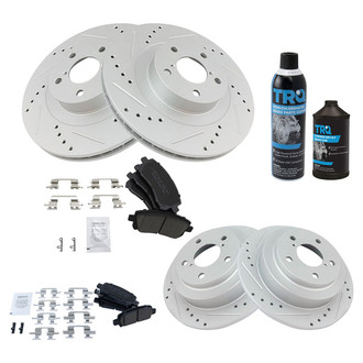 TRQ® - Performance Ceramic Front and Rear Brake Kit