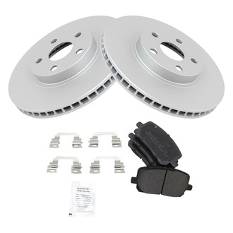 TRQ® - Front Disc Brake Kit with Semi-Metallic Pads