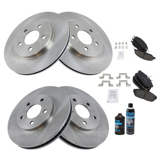 TRQ® - Front and Rear Disc Brake Kit with Ceramic Pads