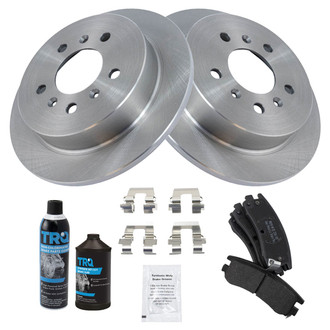 TRQ® - Rear Disc Brake Kit with Semi-Metallic Pads