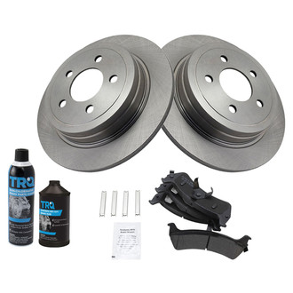 TRQ® - Rear Disc Brake Kit with Semi-Metallic Pads