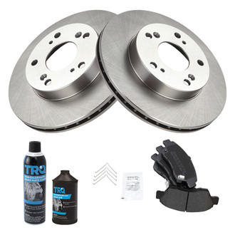 TRQ® - Front Disc Brake Kit with Semi-Metallic Pads