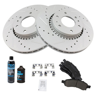 TRQ® - Performance Ceramic Front Brake Kit