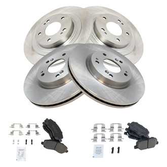 TRQ® - Front and Rear Disc Brake Kit with Ceramic Pads