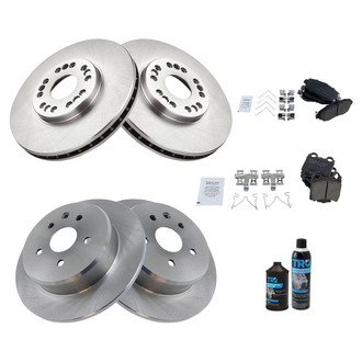 TRQ® - Front and Rear Disc Brake Kit with Ceramic Pads
