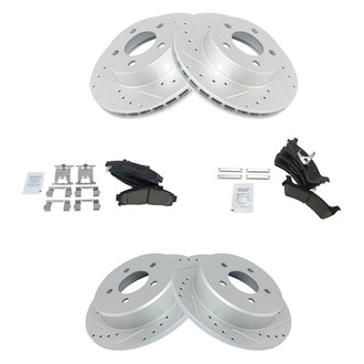 TRQ® - Performance Ceramic Front and Rear Brake Kit