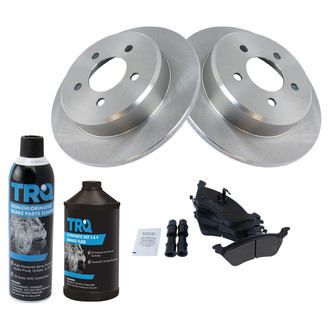 TRQ® - Rear Disc Brake Kit with Semi-Metallic Pads