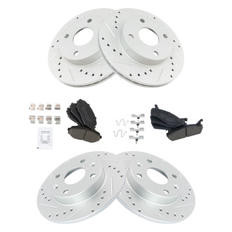 TRQ® - Performance Ceramic Front and Rear Brake Kit