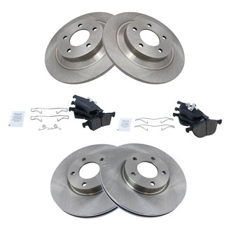 TRQ® - Front and Rear Disc Brake Kit with Ceramic Pads