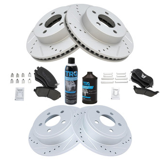 TRQ® - Performance Ceramic Front and Rear Brake Kit