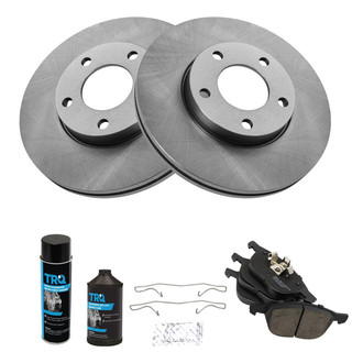 TRQ® - Front Disc Brake Kit with Semi-Metallic Pads